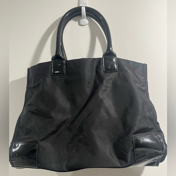 Black Tory Burch shoulder bag large with leather monogram - Picture 2 of 2